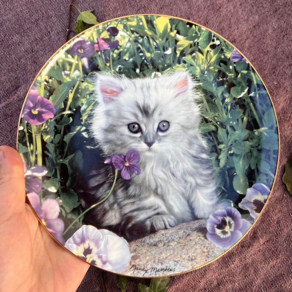 Тарелка Purrfect Pose Franklin Mint 21 см фарфор Англия