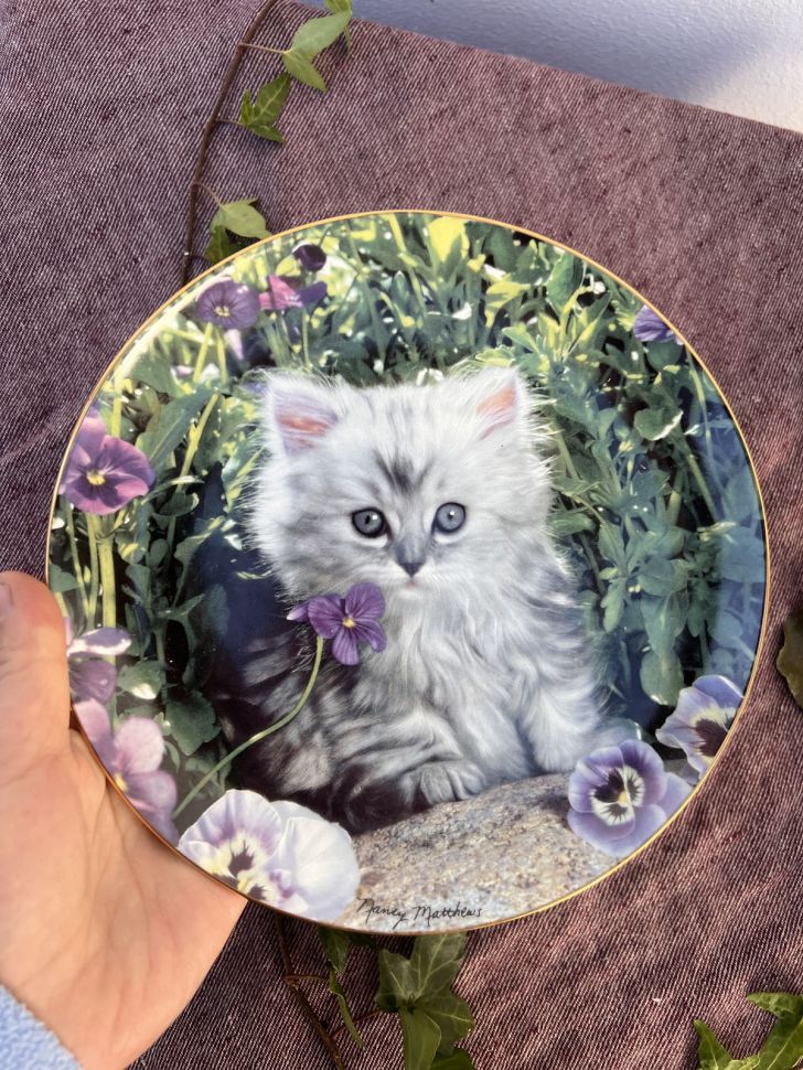 Тарелка Purrfect Pose Franklin Mint 21 см фарфор Англия