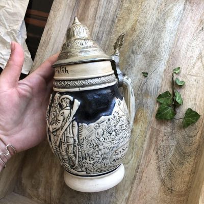 Керамическая кружка "Приз охотника" с крышкой, Германия