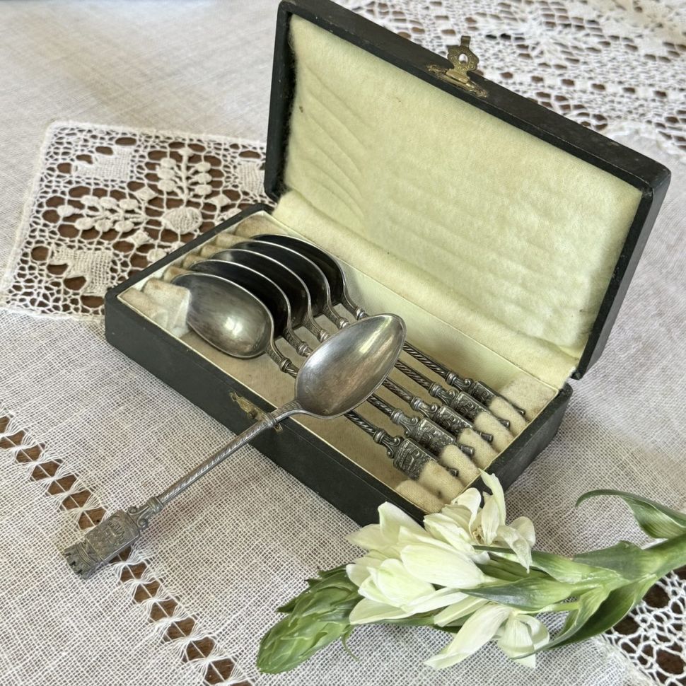 Ложка чайная Драккар 14 см серебрение набор 6 шт.