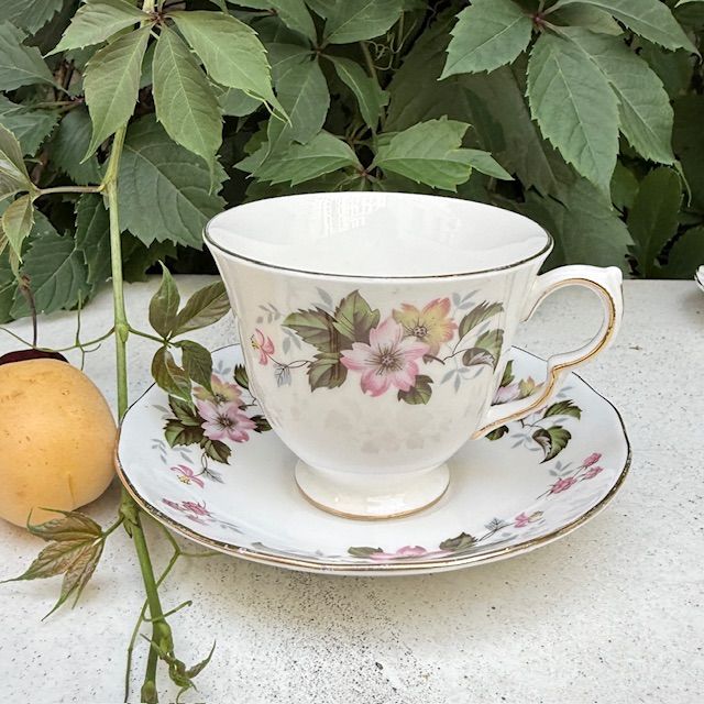 Чайная пара Queen Anne Садовые цветы 200 мл Англия  