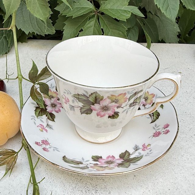 Чайная пара Queen Anne Садовые цветы 200 мл Англия  