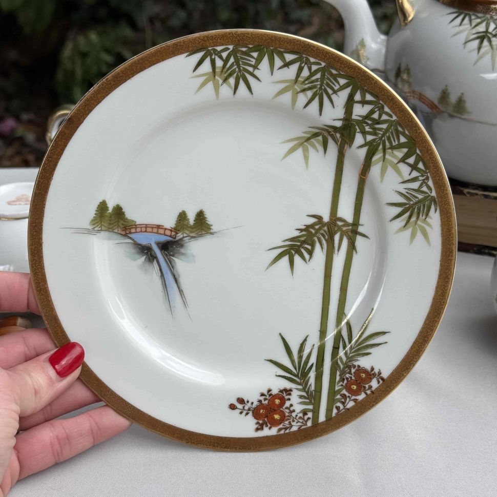 Чайное трио Бамбук 170 мл фарфор Япония    