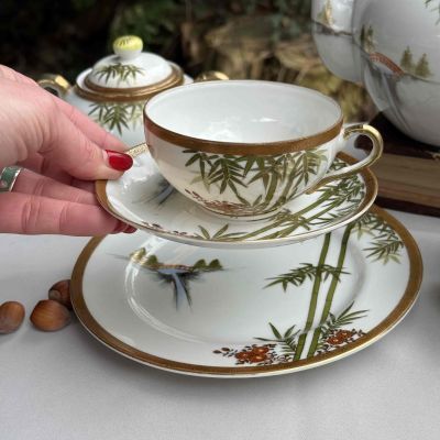 Чайное трио Бамбук 170 мл фарфор Япония    