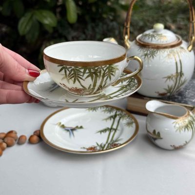 Чайное трио Бамбук 170 мл фарфор Япония    