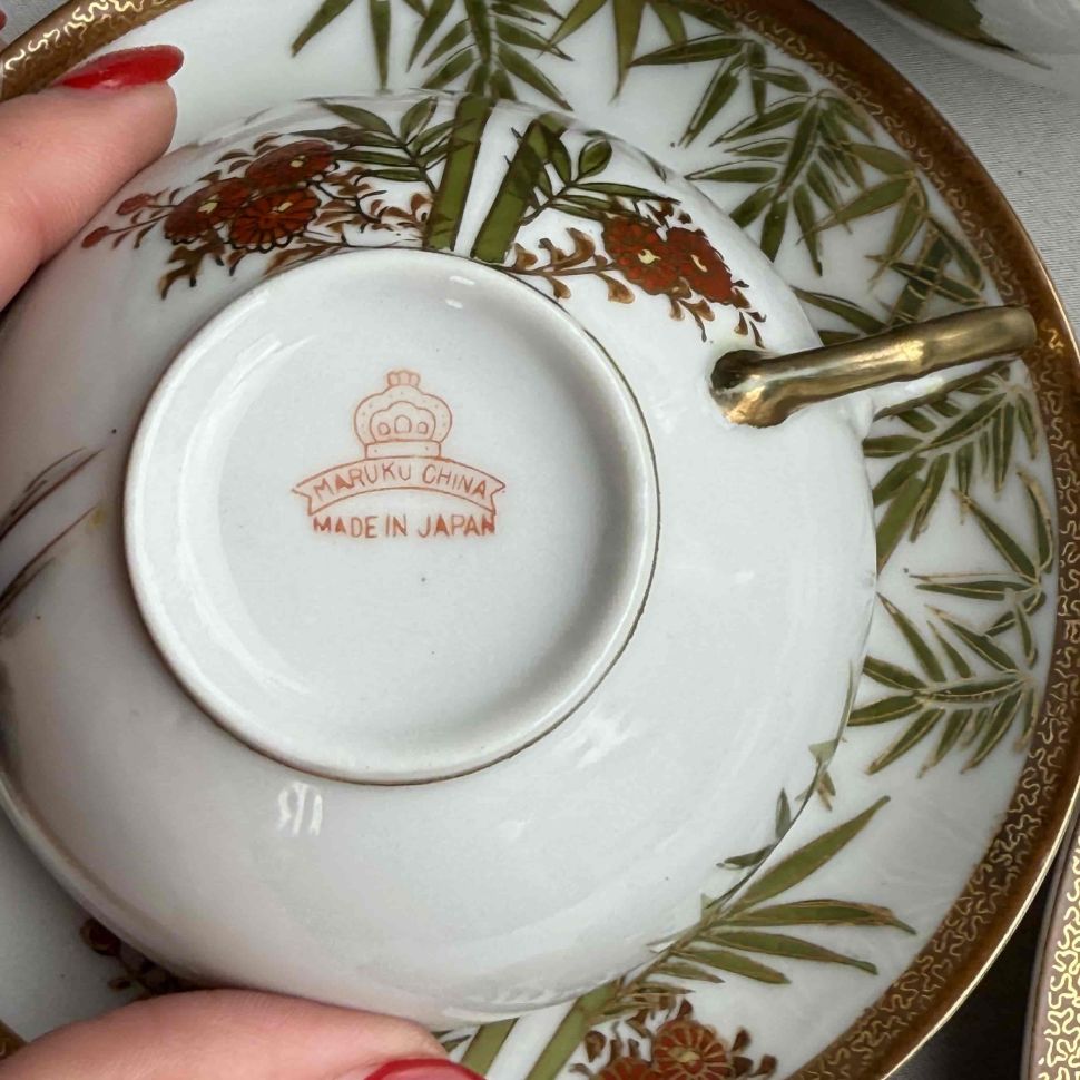 Чайное трио Бамбук 170 мл фарфор Япония    