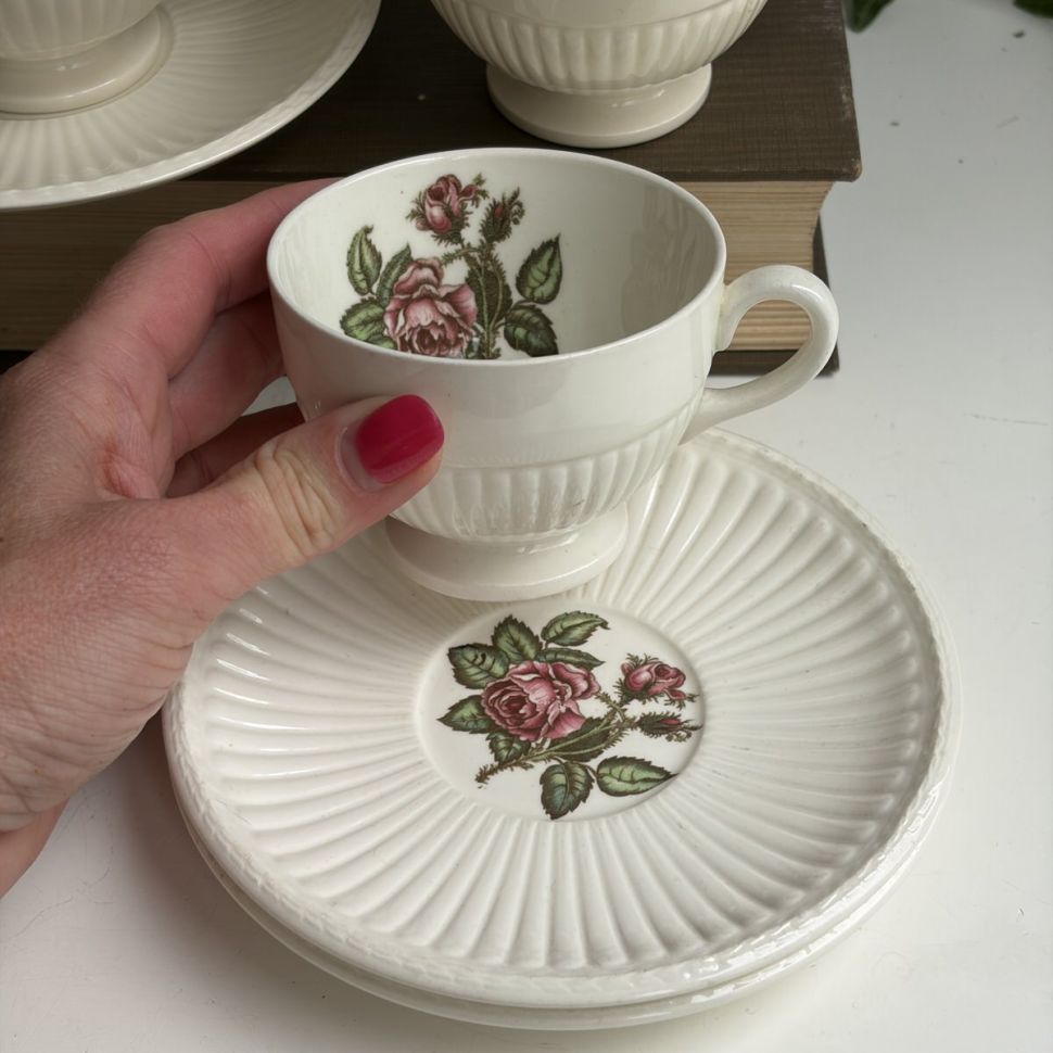 Чайная пара Wedgwood Moss Rose 180 мл Англия 