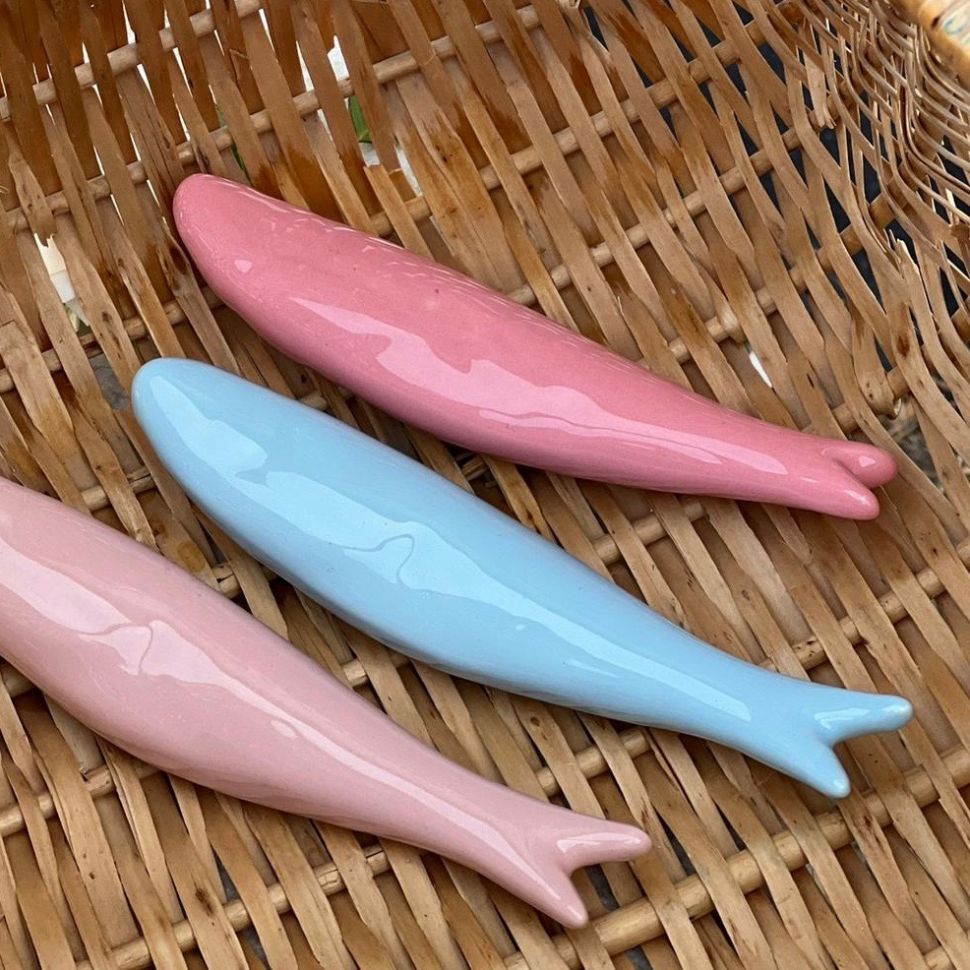 Декор настенный Сардина голубая 18 см  Португалия