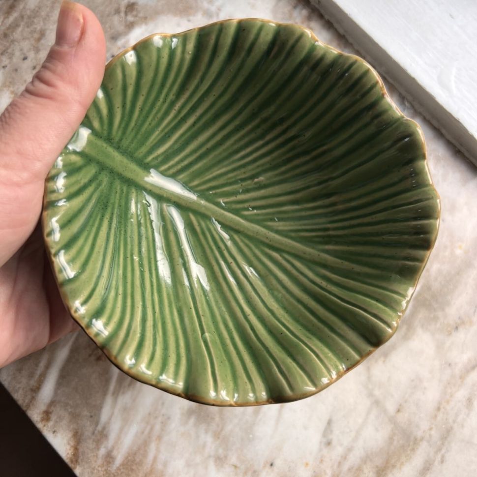 Миска пиала Лист 13 см керамика Португалия