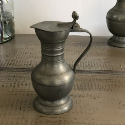 Кувшин оловянный с крышкой 17см