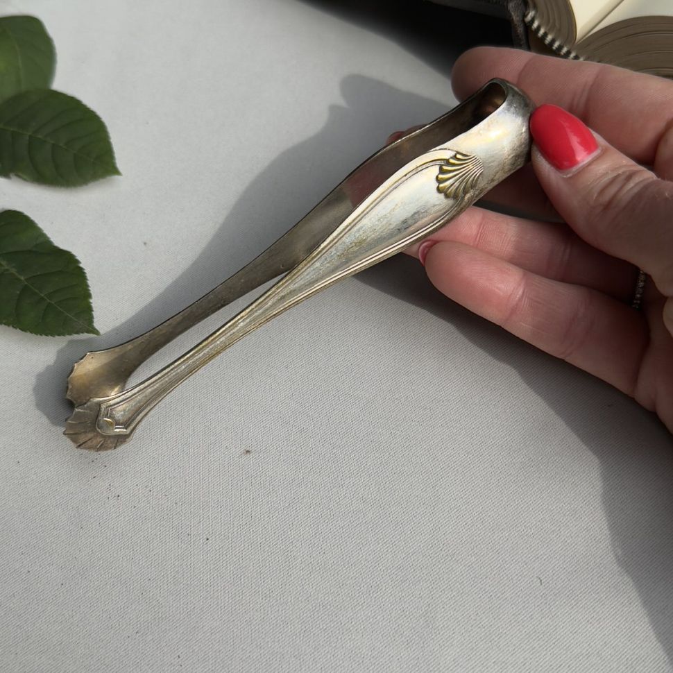 Щипцы для льда и сахара Ардеко 14 см серебрение Франция  