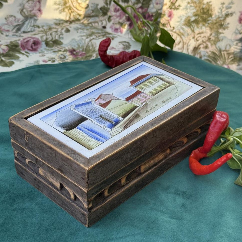 Шкатулка для украшений SAO LUIS 17 см дерево