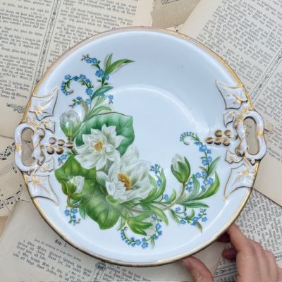 Блюдо Carl Tielsch Цветы 27 см фарфор Германия