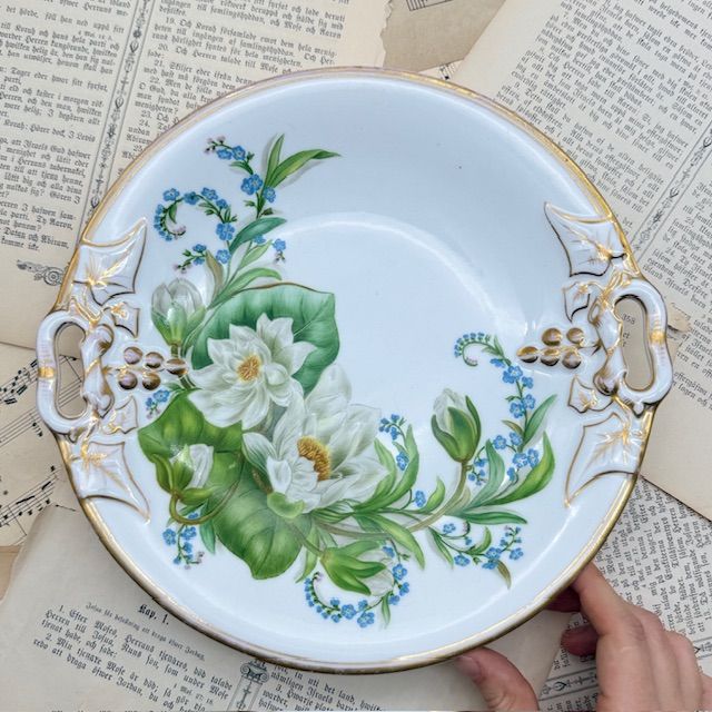 Блюдо Carl Tielsch Цветы 27 см фарфор Германия