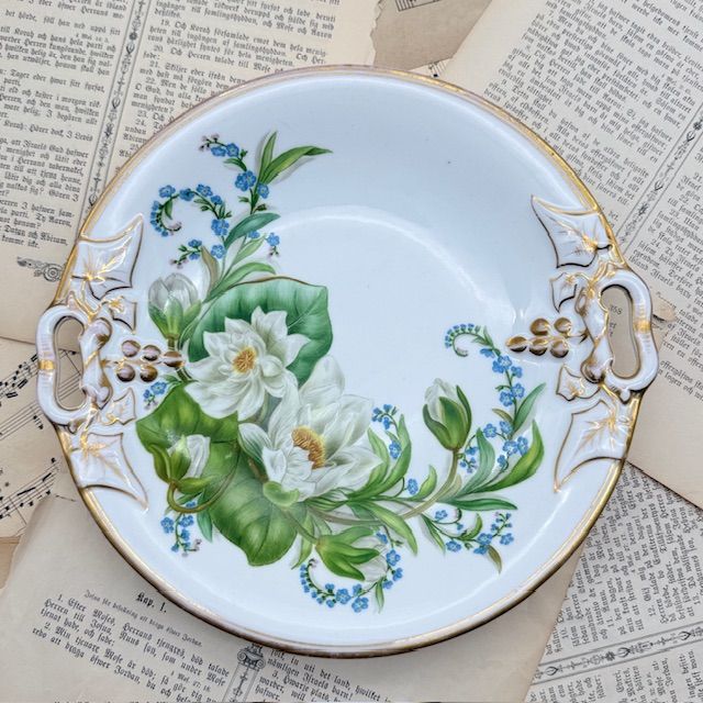 Блюдо Carl Tielsch Цветы 27 см фарфор Германия