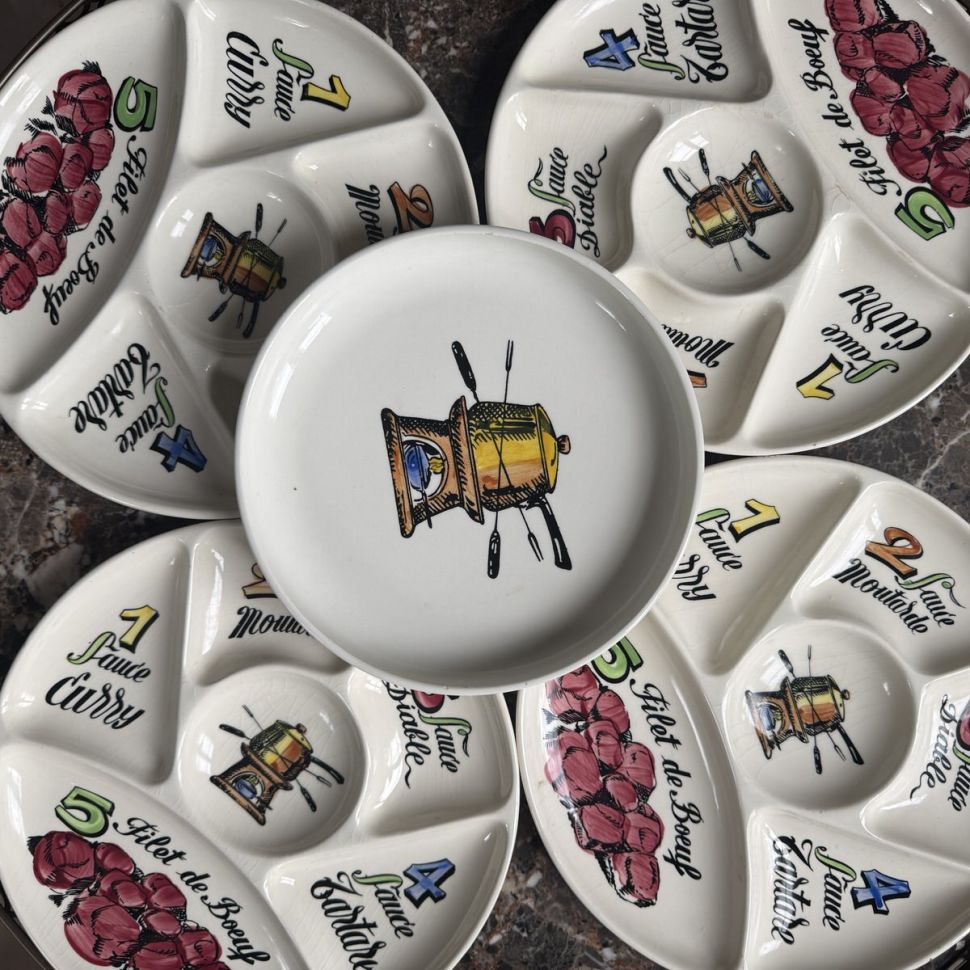 Тарелка менажница для фондю Gien комплект 9 предметов