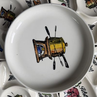 Тарелка менажница для фондю Gien комплект 9 предметов