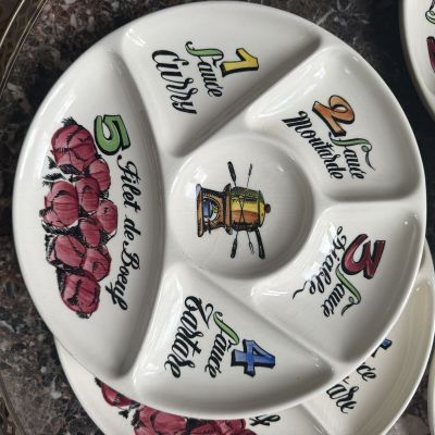 Тарелка менажница для фондю Gien комплект 9 предметов