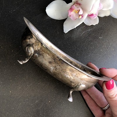 Мыльница 50-е г Серебрение, Италия клеймо