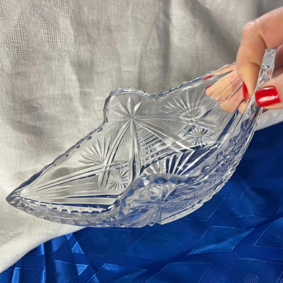 Салатник Ладья 24 см хрусталь СССР