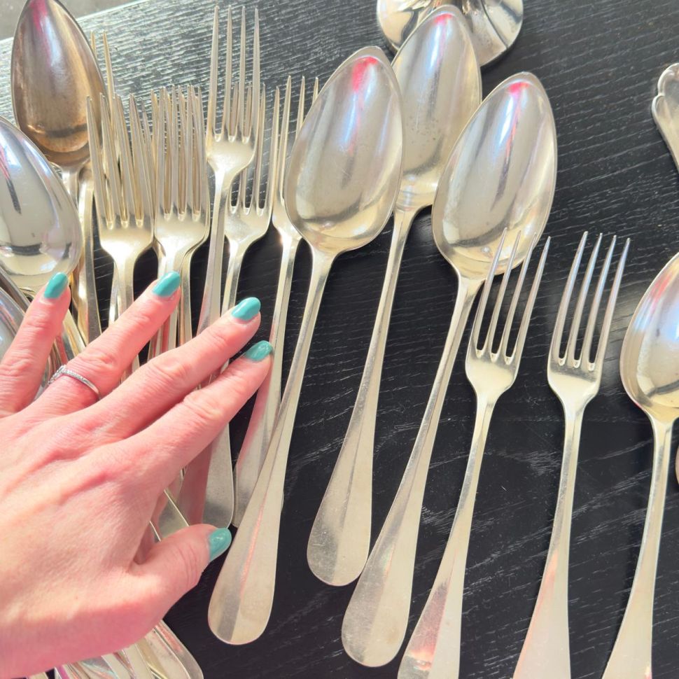 Ложка столовая 21 см Christofle серебрение Франция 170 лет