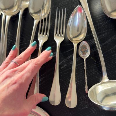 Ложка столовая 21 см Christofle серебрение Франция 170 лет