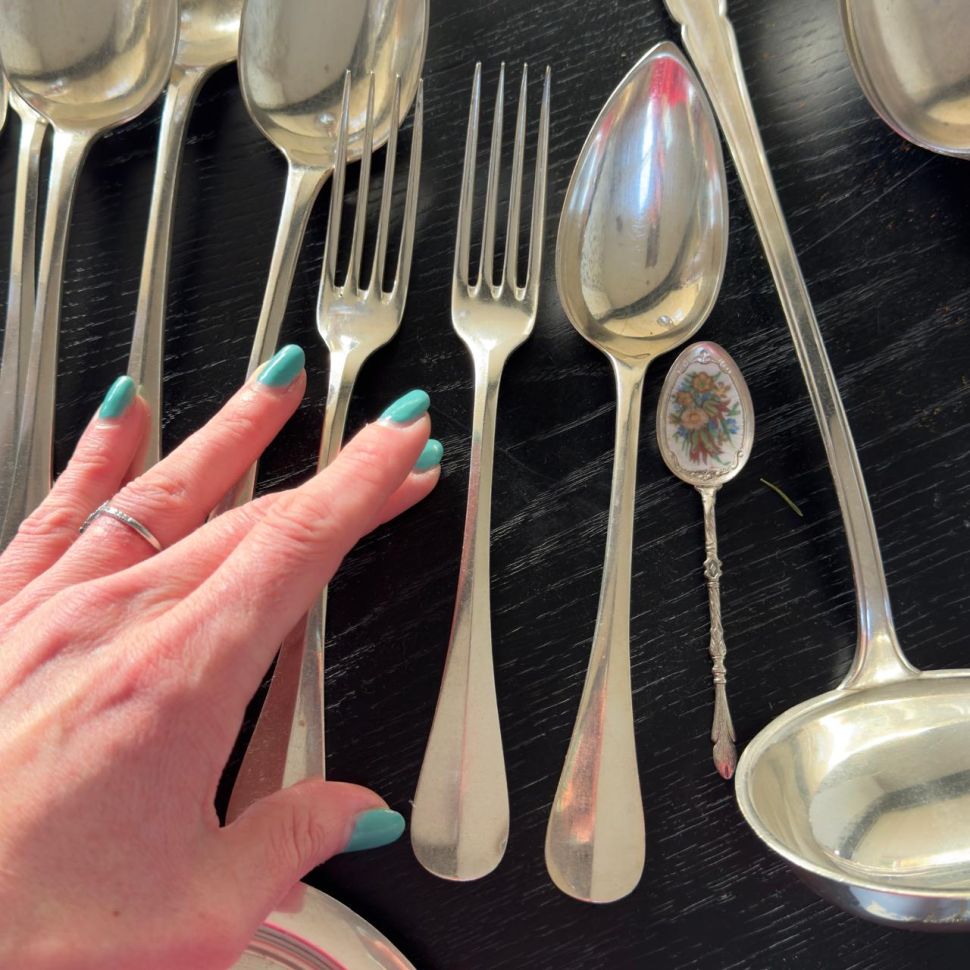 Ложка столовая 21 см Christofle серебрение Франция 170 лет