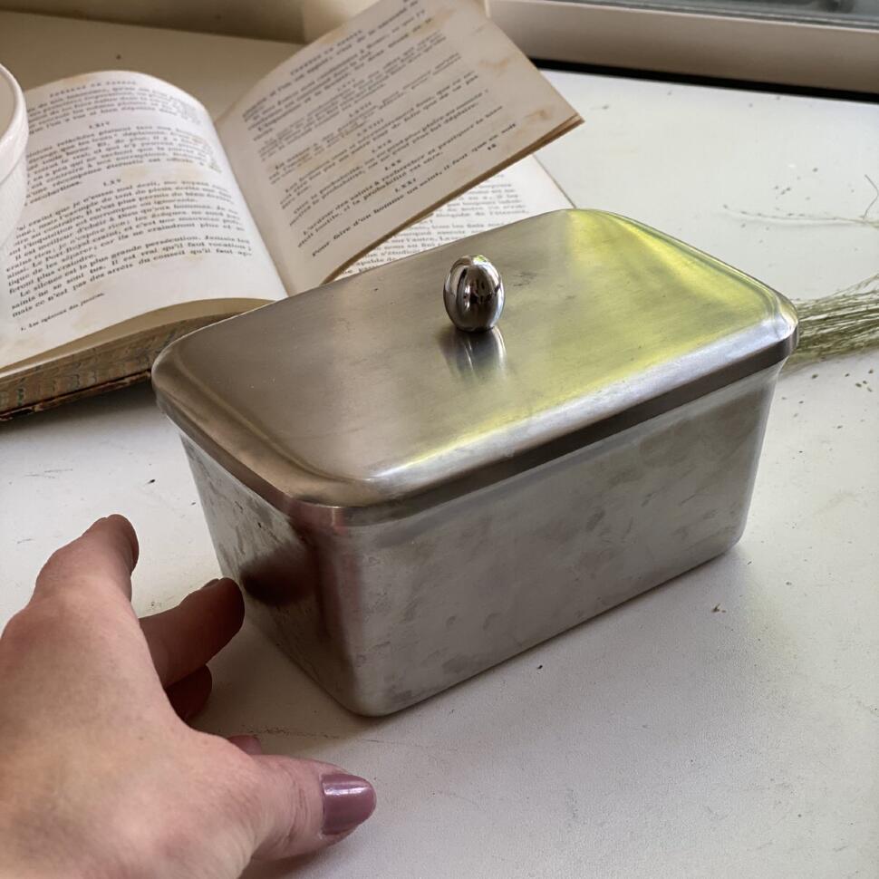 Масленка паштетница 15 см сталь