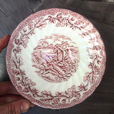 Блюдце мини фарфор Англия всадник