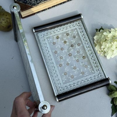 Поднос подставка 27 см плексиглас ручки дерево