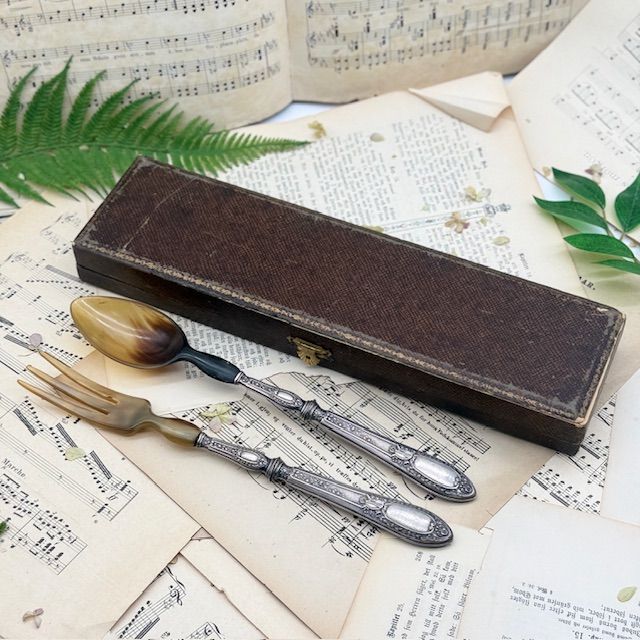 Ложка и вилка набор сервировочный  29 см Франция