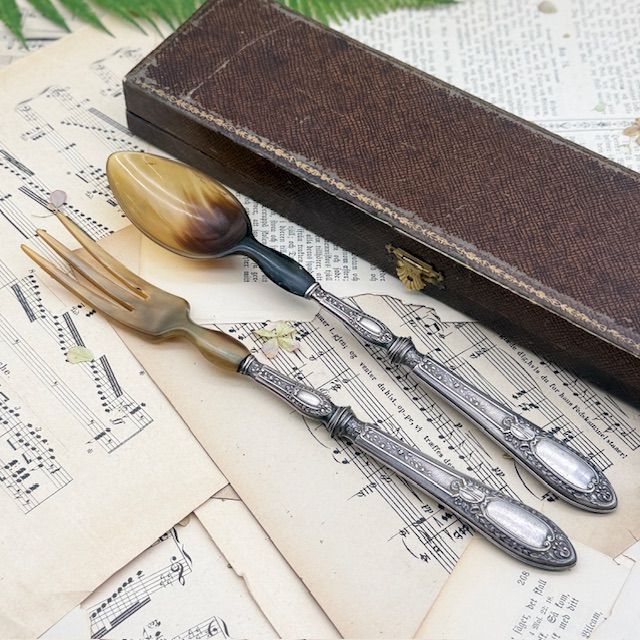 Ложка и вилка набор сервировочный  29 см Франция