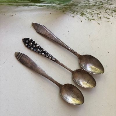 Ложка кофейная 11 см мельхиор набор 3 шт.