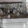 Лампа настольная с абажуром 47 см наливные полисмолы стекло Франция 
