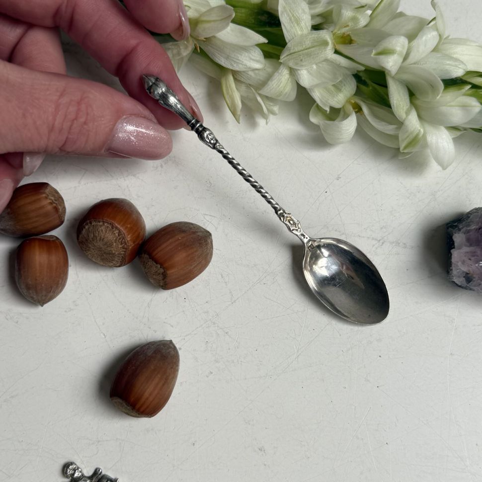 Ложка кофейная 10 см серебро Голландия