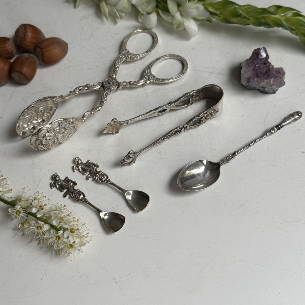 Ложка кофейная 10 см серебро Голландия