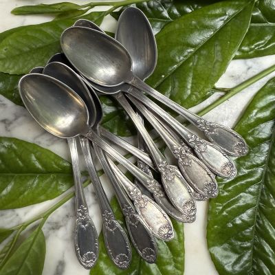 Ложка чайная 15 см серебрение Франция конец 19 века