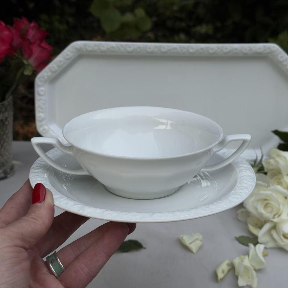 Бульонная чаша Rosenthal Maria Classic Rose белая 300 мл Германия 