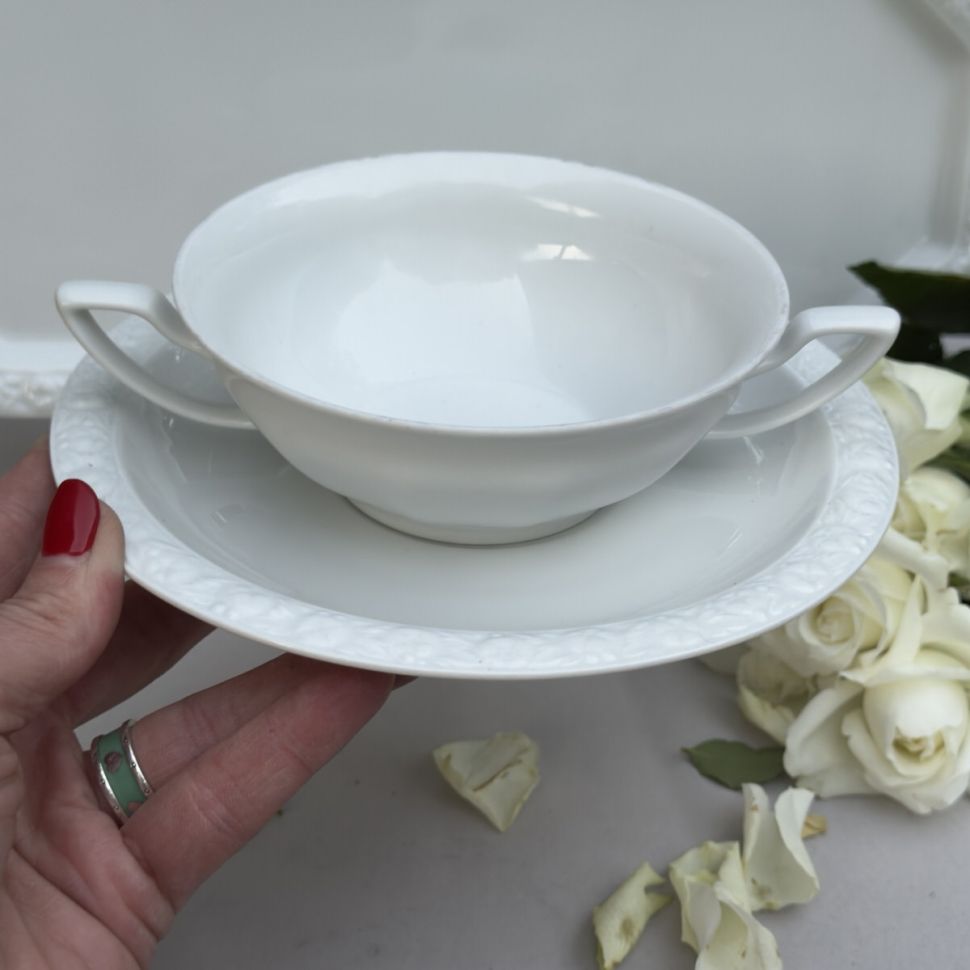 Бульонная чаша Rosenthal Maria Classic Rose белая 300 мл Германия 