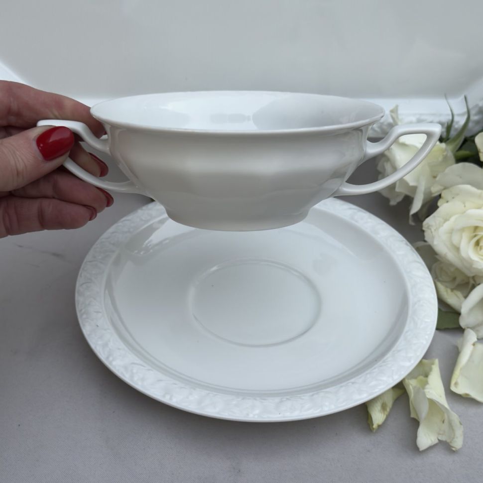 Бульонная чаша Rosenthal Maria Classic Rose белая 300 мл Германия 
