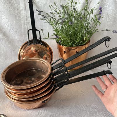 Сковорода для пончиков 18 см медь чугун