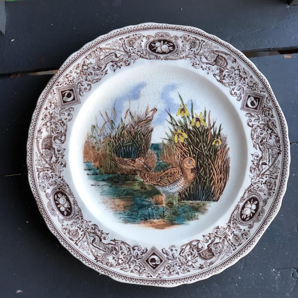 Тарелка 26 см Gallina go coelestis Masons Англия (трещина)