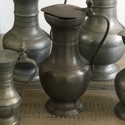 Кувшин оловянный с крышкой 20,5 см