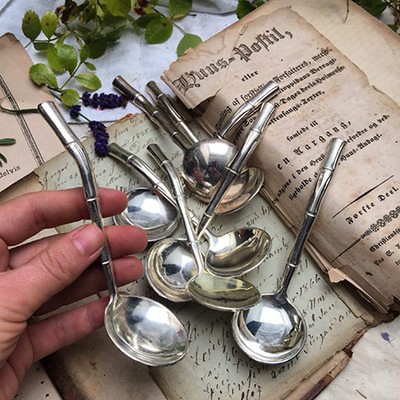 Ложка соусная Бамбук с серебрением