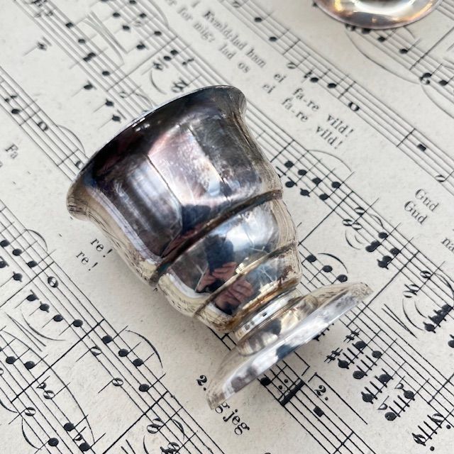 Подставка для яйца 5 см серебрение