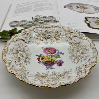 Блюдо Meissen 27 см Мейсенский букет 1924-34 г Германия