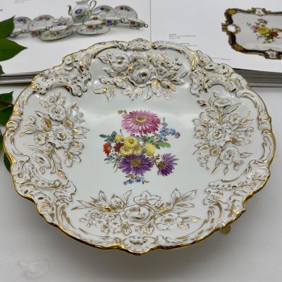 Блюдо Meissen 27 см Мейсенский букет 1924-34 г Германия