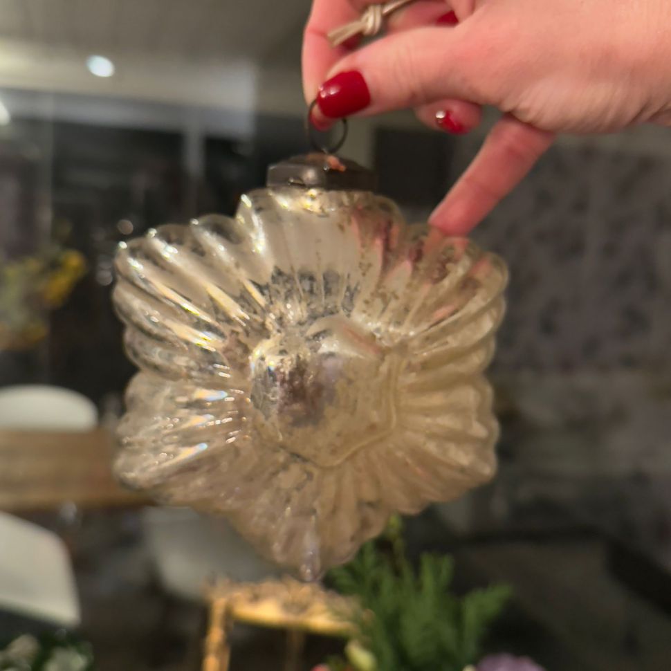 Елочная игрушка Зеркальная звезда 16 см ручная работа Нидерланды