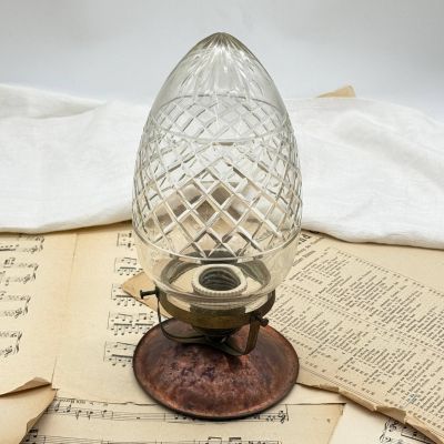 Лампа потолочная 25 см хрусталь медь