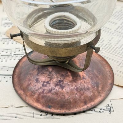 Лампа потолочная 25 см хрусталь медь